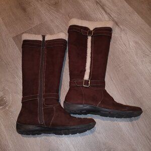 Naturalizer Ladies Brown Light Sherpa Lined Below Knee Boots